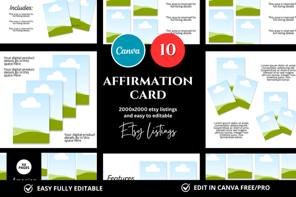Download 10 Affirmation Card Etsy Mockup - Etsy mockup Collection