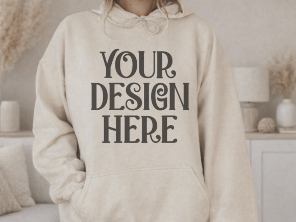 Download Gildan 18500 Sand Hoodie Mockup - Premium Resources